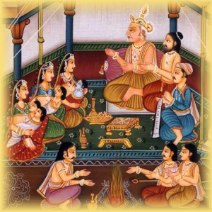 Narození čtyř synů Dašarathy